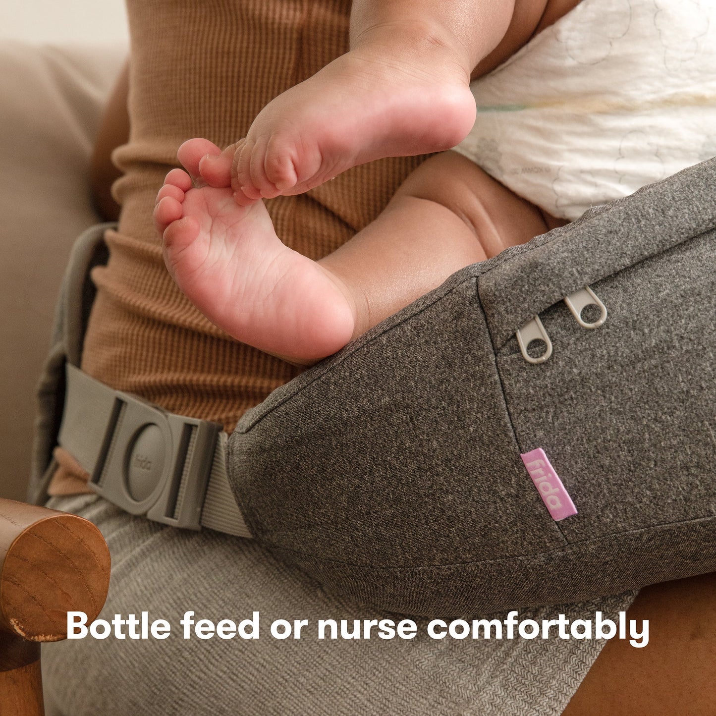 Adjustable Nursing Pillow for Breastfeeding and Postpartum Care, Gray