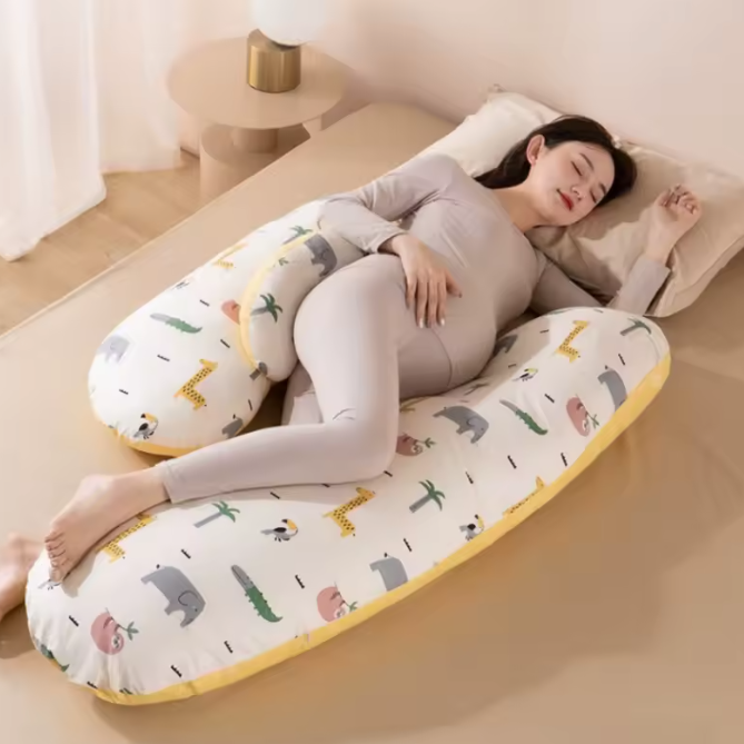 J-Shaped Pregnant Women's Waist Pillow