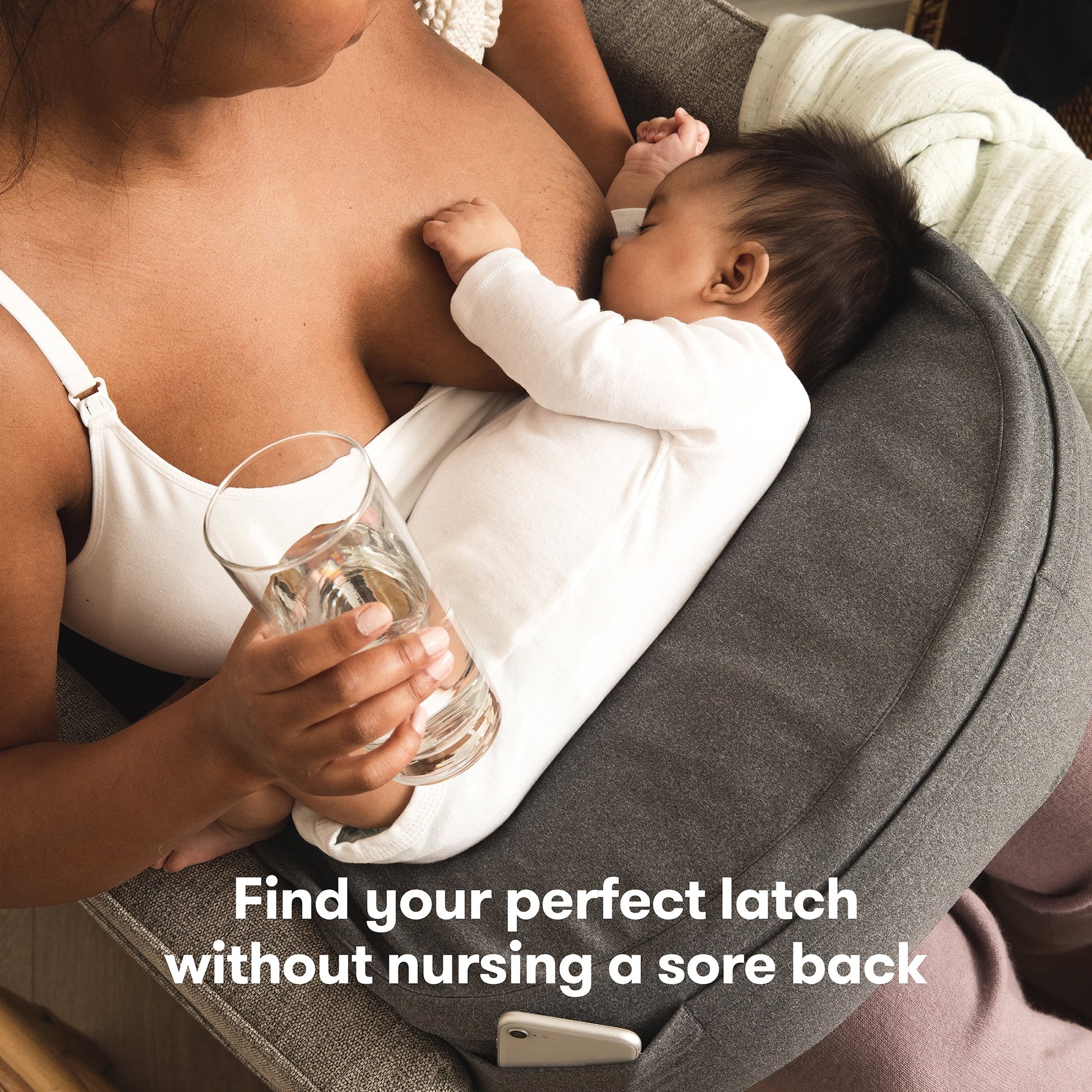 Adjustable Nursing Pillow for Breastfeeding and Postpartum Care, Gray