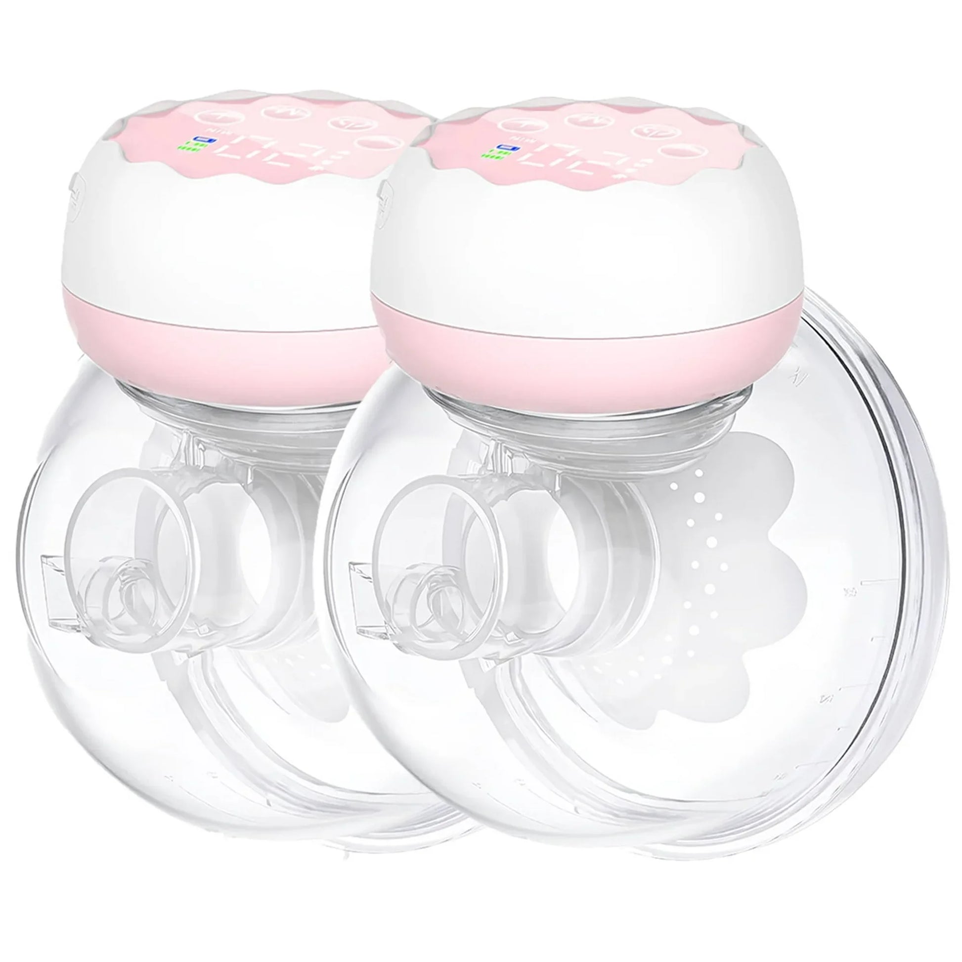011 Double Wearable Electric Hands-Free Breast Pump with 4 Modes, 12 Levels, Pink